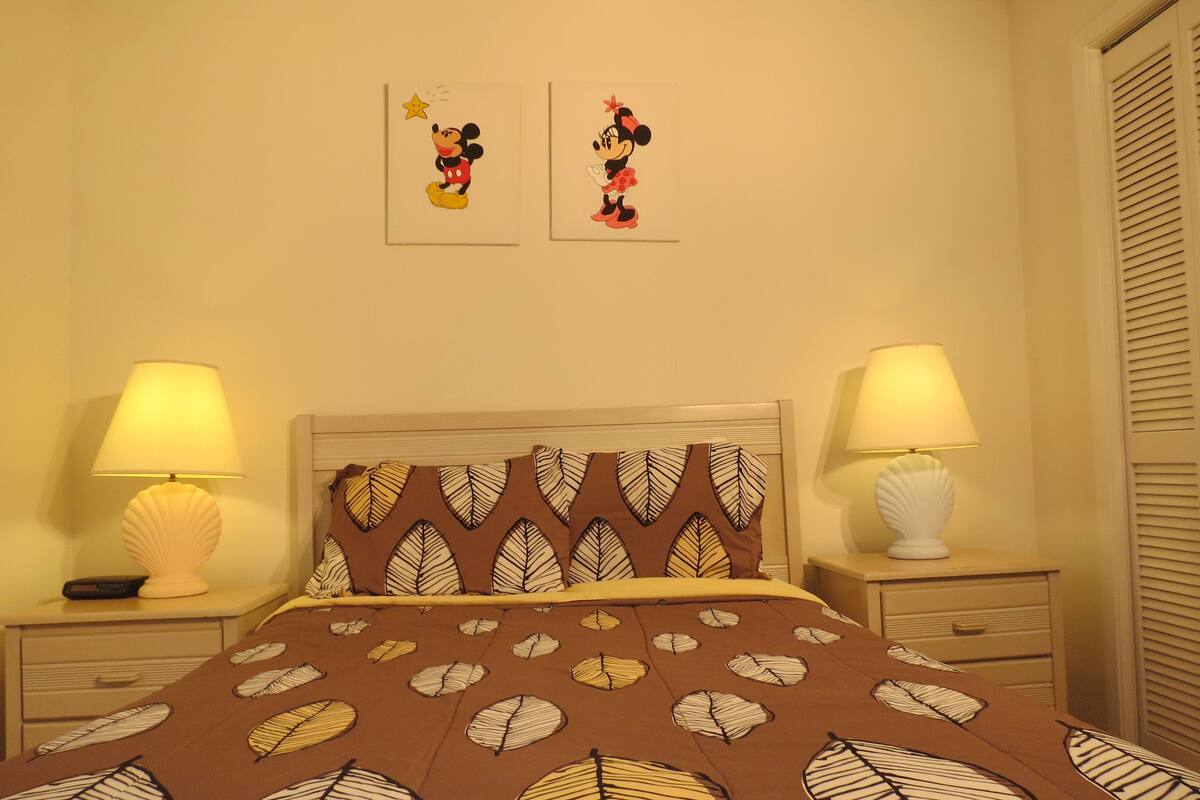 Individually decorated, individually furnished, iron/ironing board