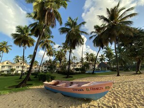 On the beach, sun loungers, beach towels - The Cove-Spectacular Ocean Front Panoramic Views, 100 Feet From The Beach &pool (El Frances, Samana)