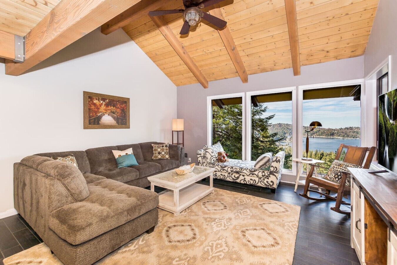 TV, fireplace, video games, table football