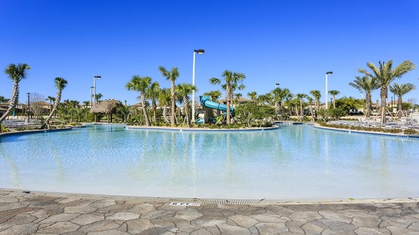 Outdoor pool, a heated pool