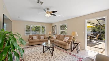 Smart TV, video game console, toys, books