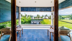 Villa de lujo, 3 habitaciones, vistas a la playa | Terraza o patio