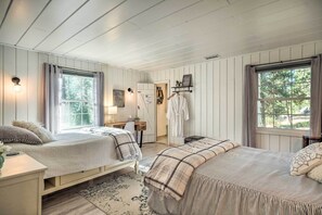 2 chambres, lit parapluie, accès Internet, draps fournis