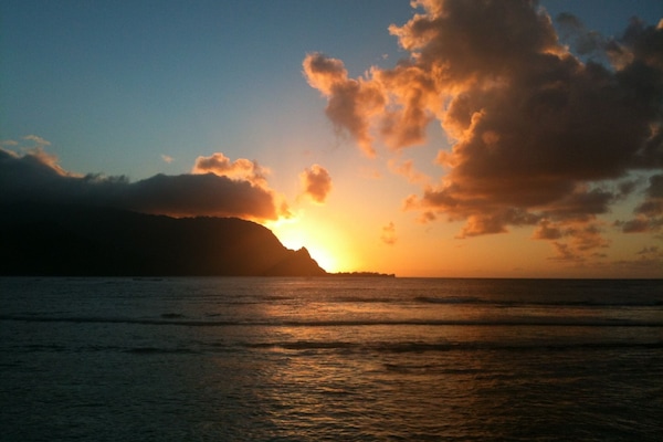 Hanalei Bay Sunset over Bali Hai a short walk away