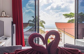 Habitación doble Deluxe, 1 cama King size, para no fumadores, vista al mar | Vista desde la habitación