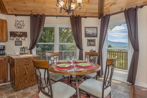 Dining - Gorgeous View of Smoky Mountains from an oversized hottub - Unmatched view!!!! (Gatlinburg)