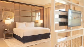 Suite presidencial, 1 cama de matrimonio grande | 1 dormitorio y ropa de cama de alta calidad