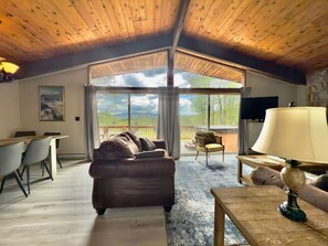 TV, fireplace - MR04-Amazing Views! Close to skiing! Pets ok! Hot tub! (Canaan Valley)