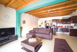 Villa, 2 Bedrooms | Living area | Flat-screen TV - Villa Lemonia (Platanias)
