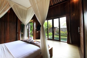 One Bedroom Villa with Private Pool | Ropa de cama de alta calidad y minibar 