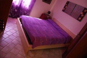 Desk, blackout curtains, soundproofing, rollaway beds