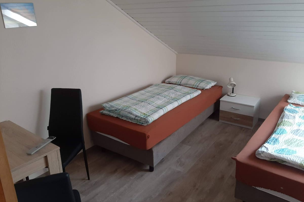 Blackout curtains, free WiFi, bed sheets