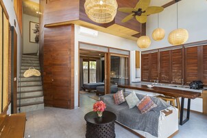 Luxury Bungalow, 2 Bedrooms, Courtyard View | Living area | TV