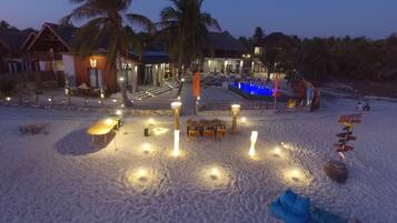 Front of property – evening/night