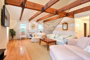 TV, fireplace, offices