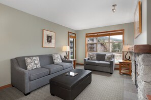 TV, fireplace, stereo