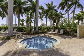 Unwind in the community hot tub after a day exploring St. Pete