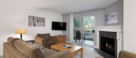 TV, fireplace, DVD player