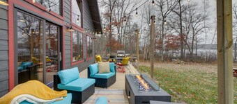 NY! Lakeside Modern Chalet på Crow Wing Chain