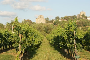 The Gite sits between an Abbey & a Chateau!