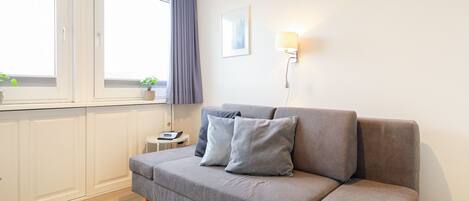 Tv, böcker och en stereo