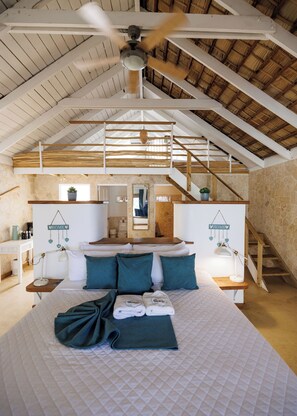 Family Loft, Multiple Beds, Beach View | Desk, free WiFi, bed sheets - Mosquito Boutique Hotel (Las Terrenas)