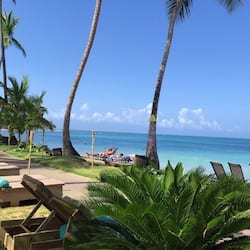 On the beach, beach towels, beach massages, beach bar