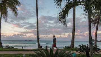On the beach, beach towels, beach massages, beach bar