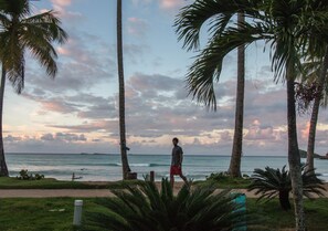 On the beach, beach towels, beach massages, beach bar