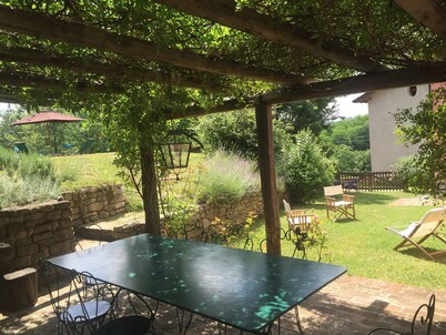 Old house with pool and large garden in the hills of Gavi