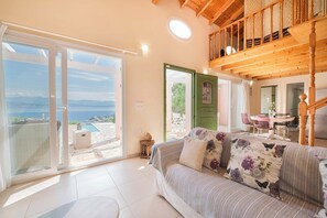 Smart TV, fireplace, stereo - Villa Malva, Stunning views, Magnificent Kassiopi 4 Bedroom Villa (Kassiopi)