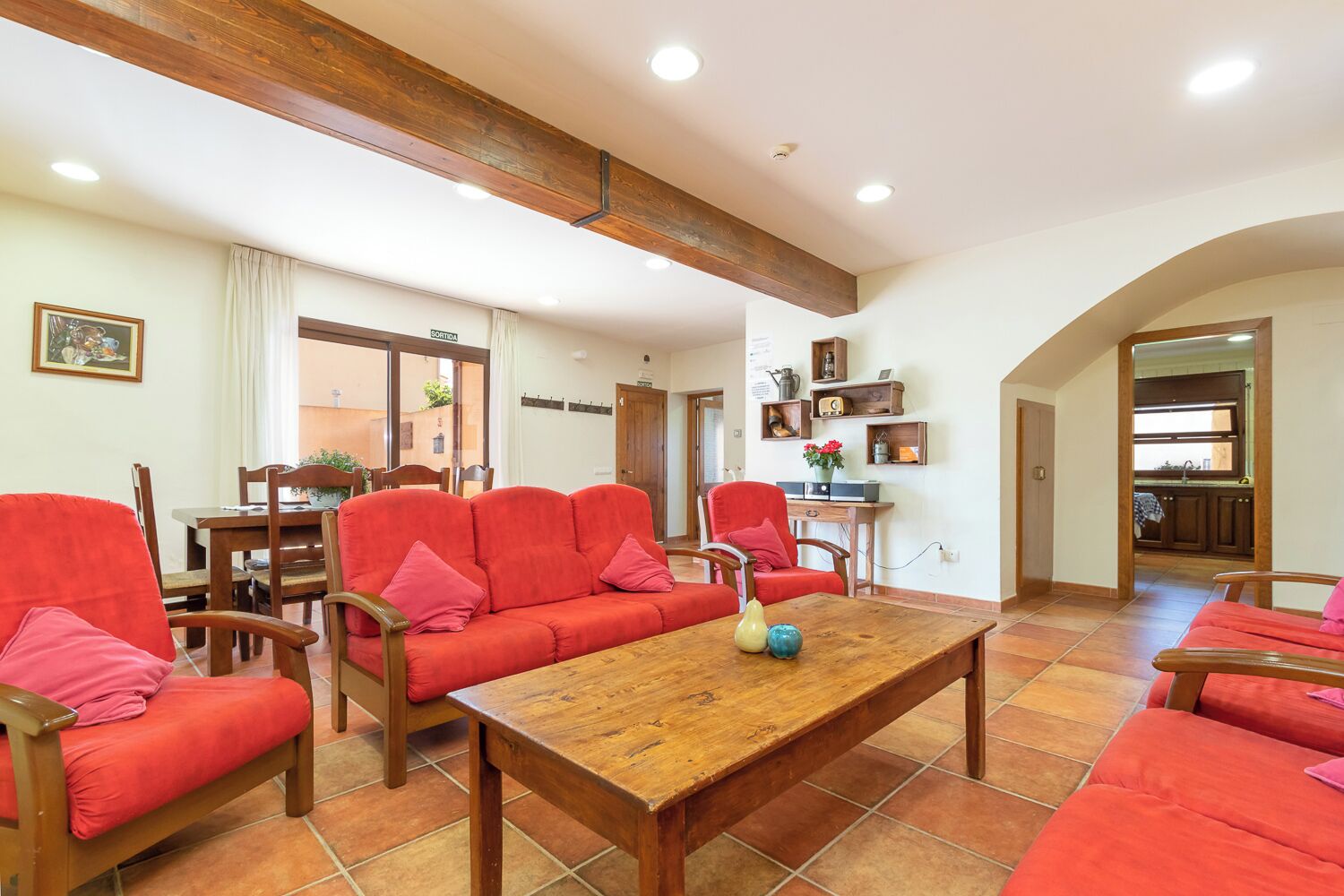 Televisie en een open haard