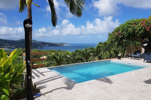 Vue mer depuis la piscine