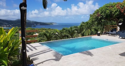 Bel appartement avec terrasse et piscine. Vue imprenable sur mer et campagne.