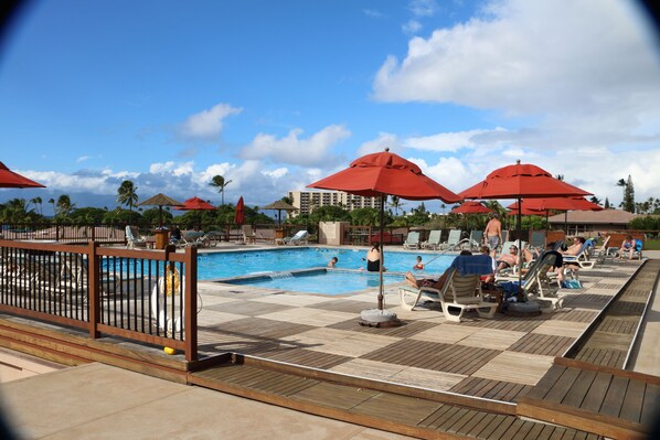 Outdoor pool, a heated pool