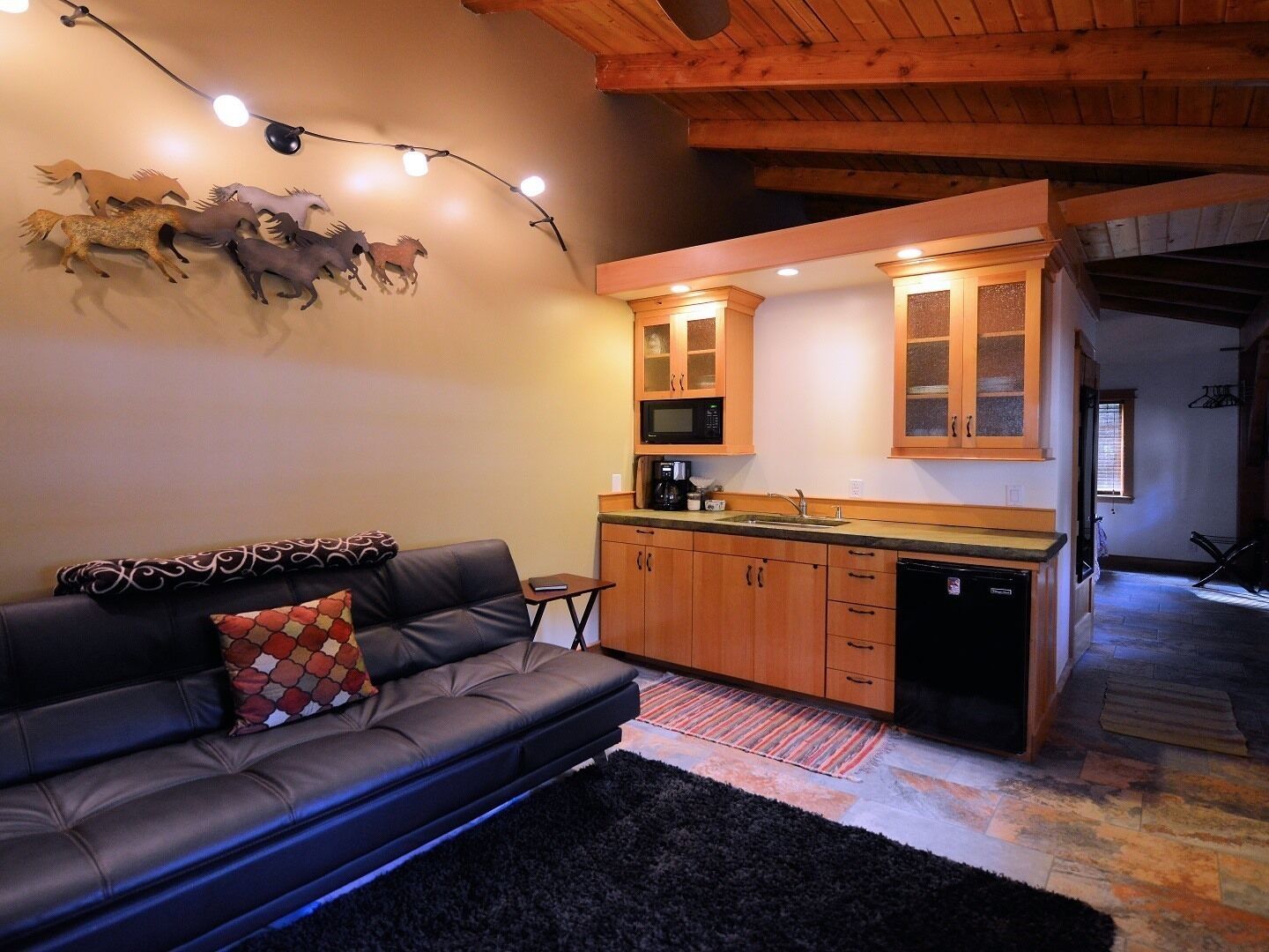 Smart TV, DVD player, books, video library