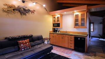 Smart TV, DVD player, books, video library