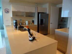 Fridge, microwave, oven, stovetop - Grand Panoramic Ocean View Property in Panama (Veracruz)