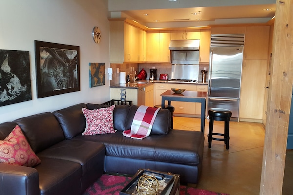 Living Area & Kitchen