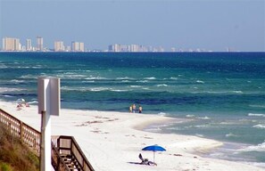 On the beach, beach towels