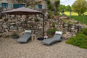 Property grounds - Peaceful barn conversion retreat with private pool and panoramic views (Lunac)