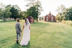 Outdoor wedding area