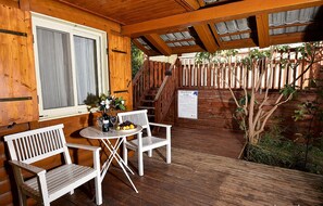 Superior Cabin, Non Smoking | Terrace/patio - Maya Cabins (Ramot)