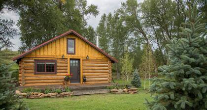 Upea hiljattain uusittu hirsimökki Tiny Timbers Resortissa!