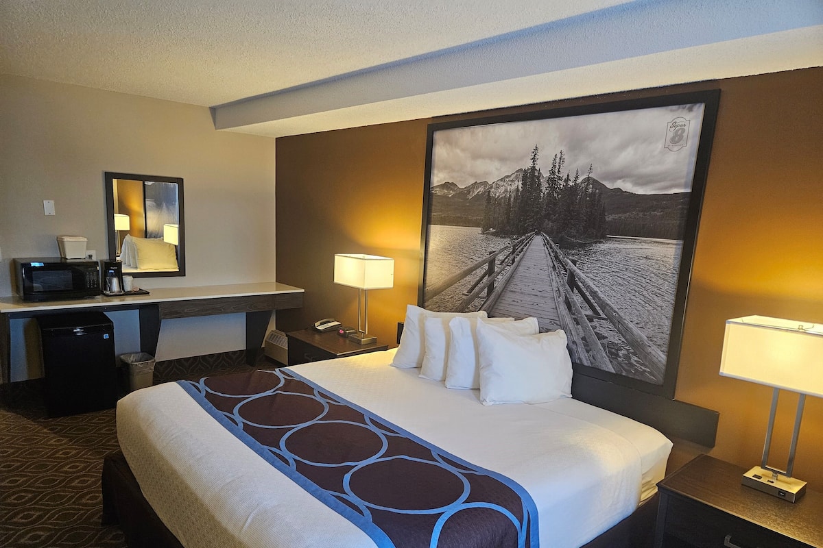 Room, 1 King Bed, Accessible, Non Smoking (Mobility) | Desk, blackout drapes, iron/ironing board, free WiFi