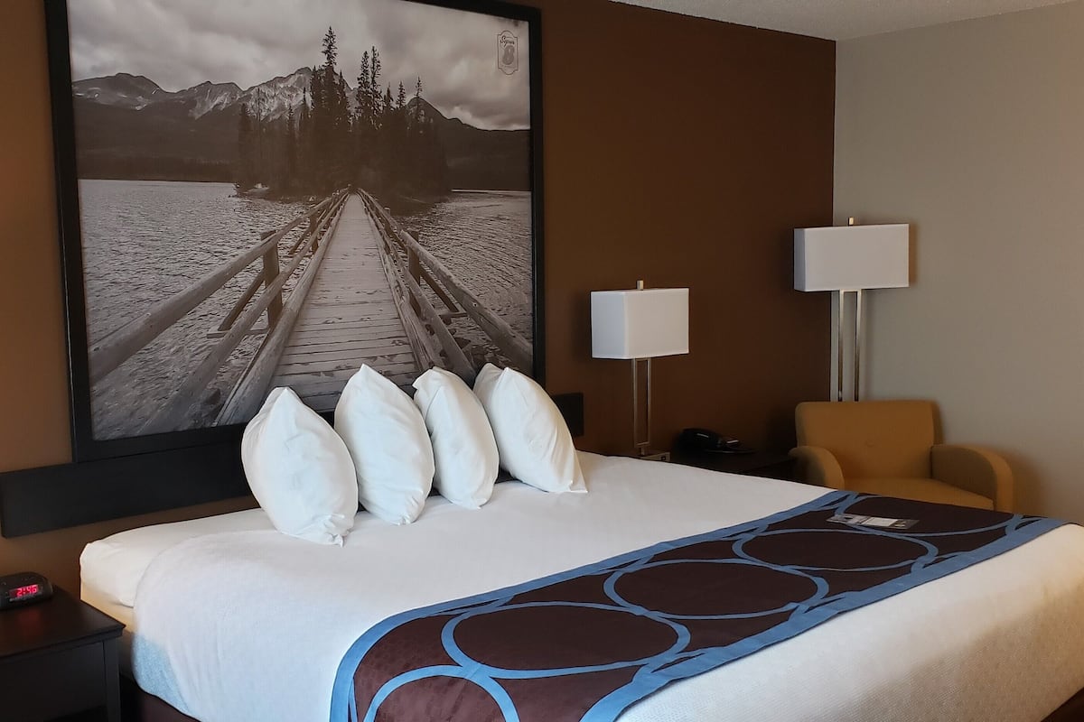 Rom, 1 kingsize-seng, ikke-røyk | Skrivebord, blendingsgardiner, strykejern/-brett og wi-fi (inkludert)