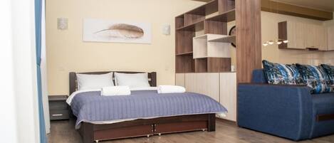 Luxe appartement | Een kluis op de kamer, geluiddichte muren, gratis wifi, beddengoed