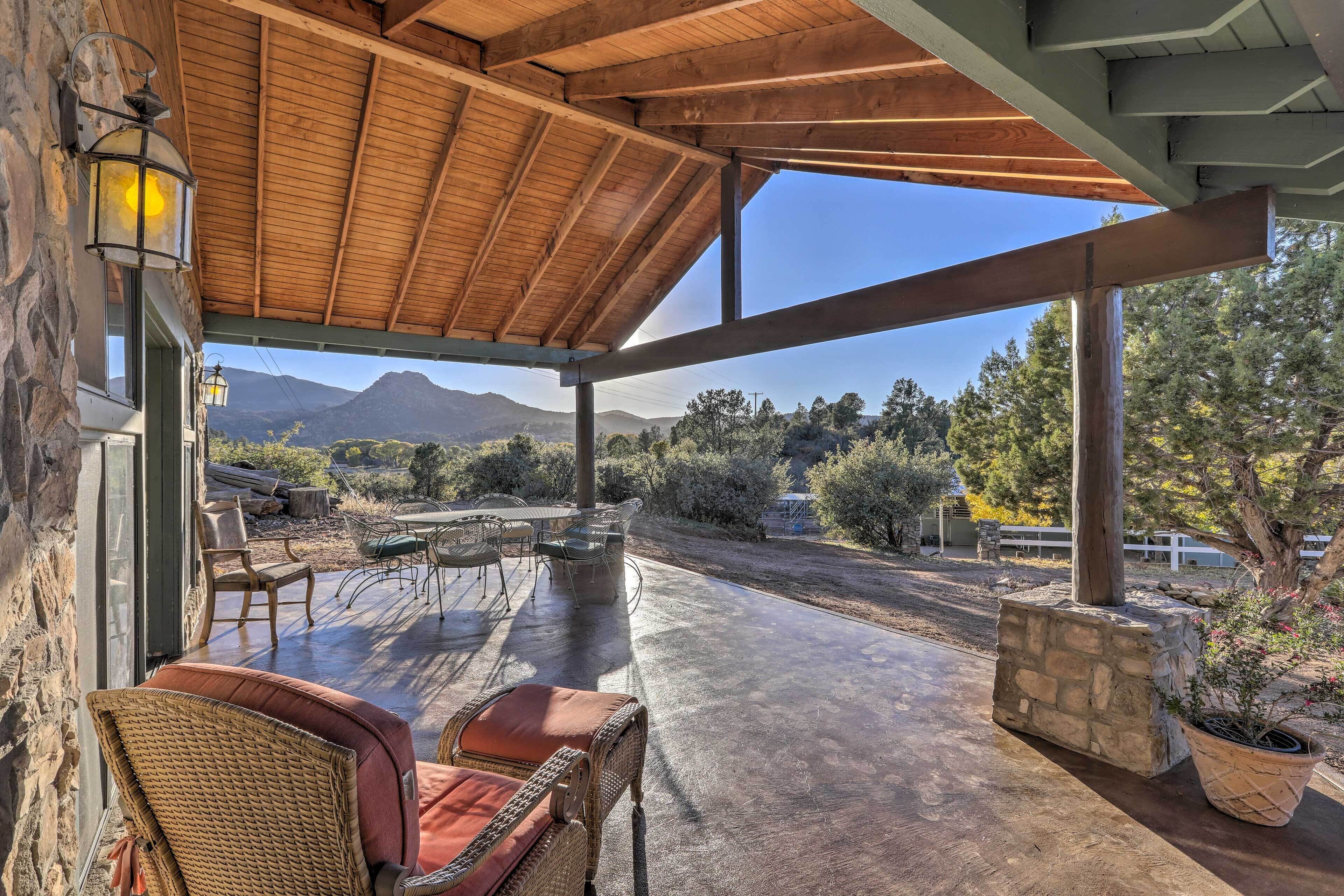 Breezy Prescott Home on 3 Acres w/ Mtn-View Patio!