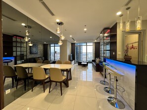 Luxury Apartment, 2 Bedrooms | Individually decorated, individually furnished, desk, blackout curtains - Homes by Christine Vinhomes Central Park (Ho Chi Minh City)
