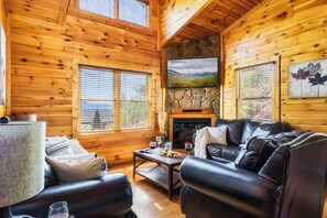 Smart TV, fireplace, video games, DVD player